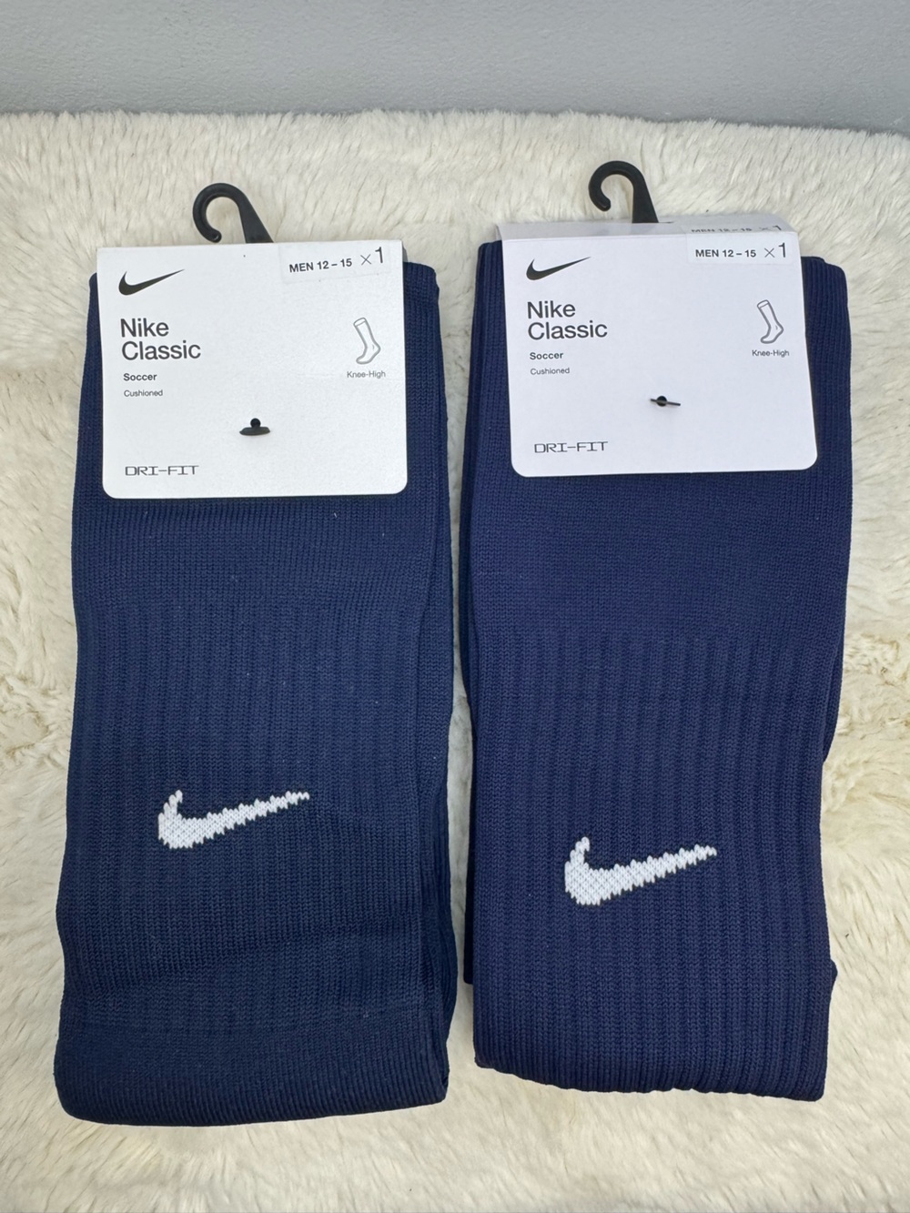 Nike Classic Men's Knee High Athletic Socks - Navy with White Swoosh
